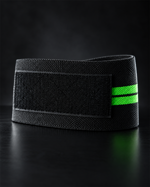 ZAPLIX X-Wrap Elite 18" wrist wraps in Black + Lime Green
